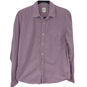Gap Men's Checked Button Down Shirt Sz Medium